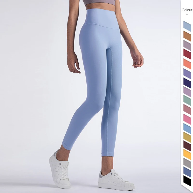 Yoga Pants Women Leggings High Waist Push Up Sport Gym Fitness Ladies Running Female Naked Feeling No Front Seam Leggins Pocket