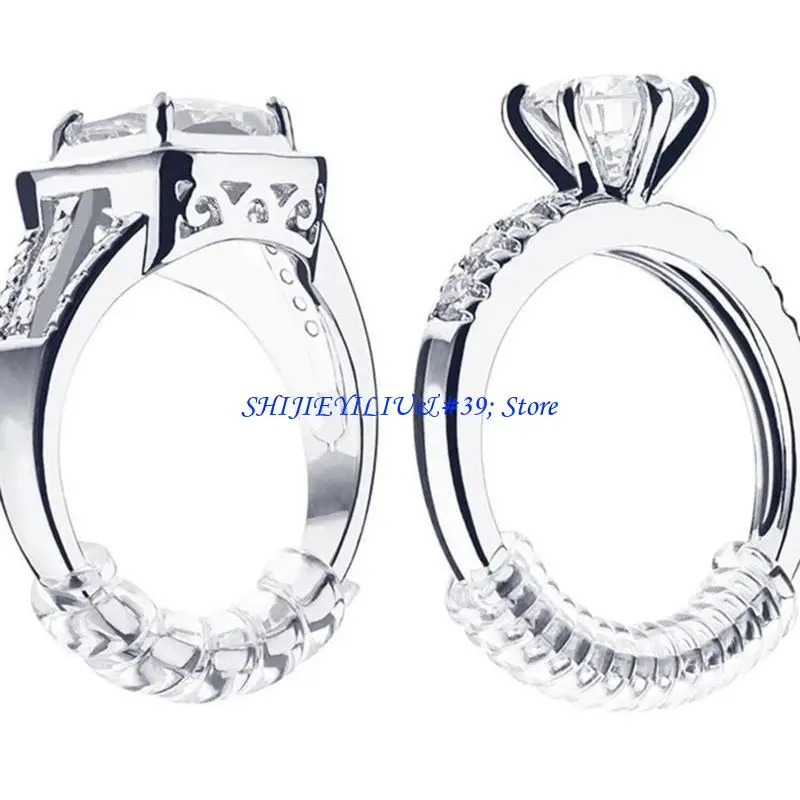 E21F 16Pcs/set Assorted Sizes Ring Adjuster Invisible Ring Sizers for Making Jewelry