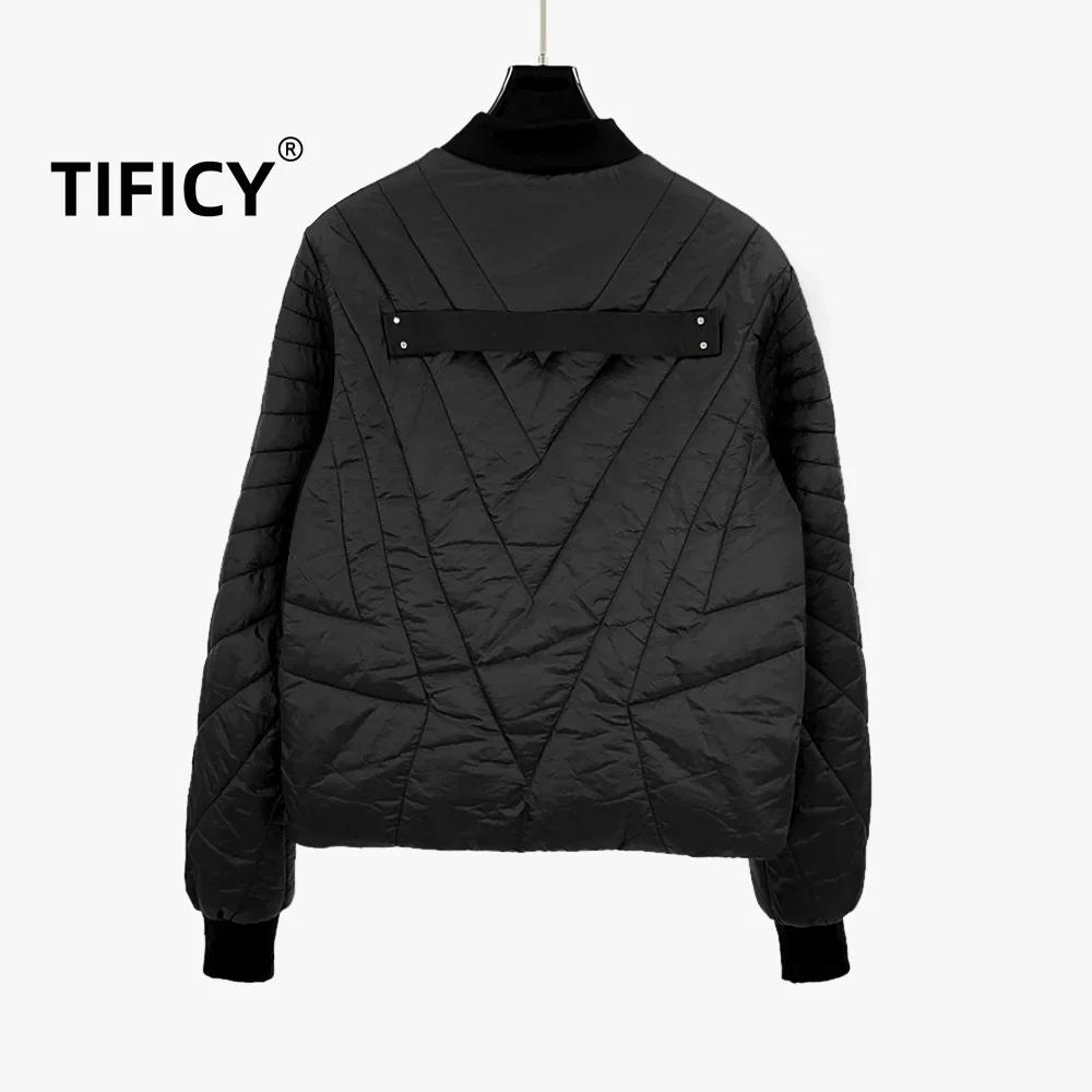 TIFICY High Street Autumn and Winter Women's Quilted Thread Embroidery Craft Zipper Clip Cotton Thick Coat Baseball Jacket