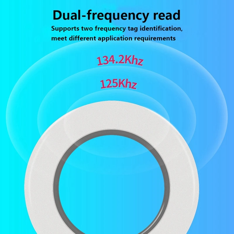 동물 태그 리더, 반려동물 칩 리더, USB 134.2K 듀얼 주파수, 블랙