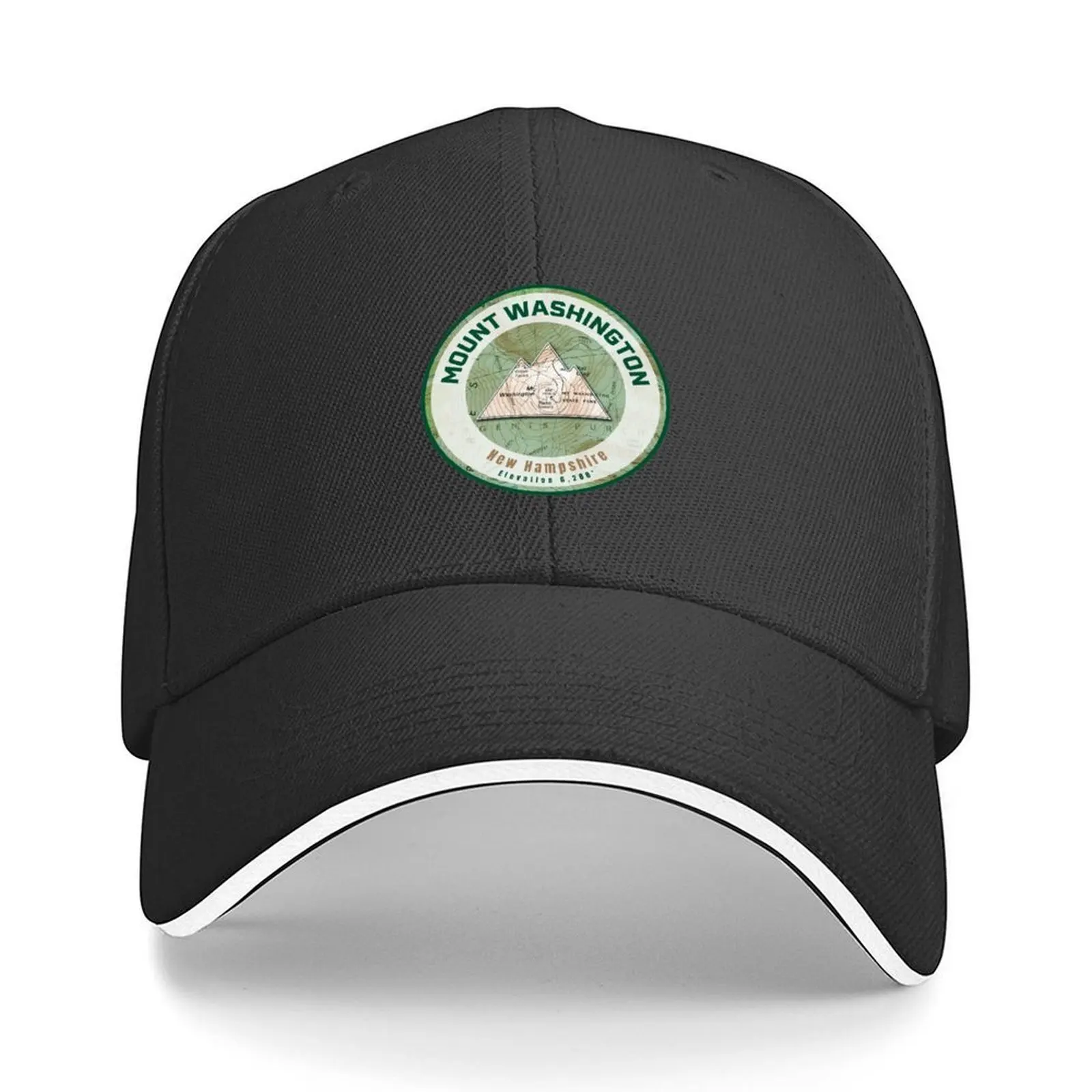 

Mountain Map - Mt Washington Green Baseball Cap Mountaineering Luxury Man Hat Golf Cap summer hat Men's Caps Women's