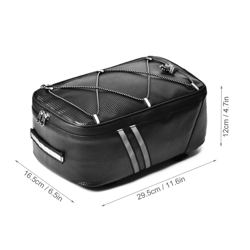 Bike Trunk Bag 7L Bicycle Rear Bag Water Resistant Bike Rack Bag with Waterproof Rain Cover Cycling Equipment for MTB Road Bike