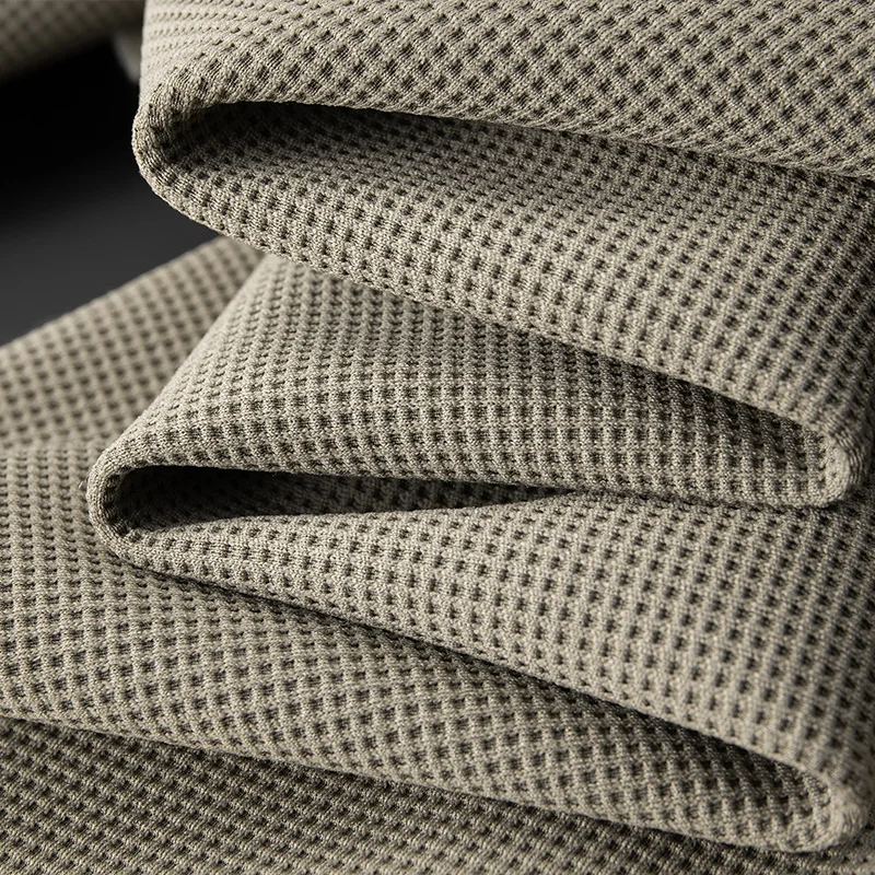 IPPOLICH Spring Autumn Men's Jogger Sweatpants Solid Color Waffle Style Loose Casual Pants Outdoor Sports Travel Straight Pants