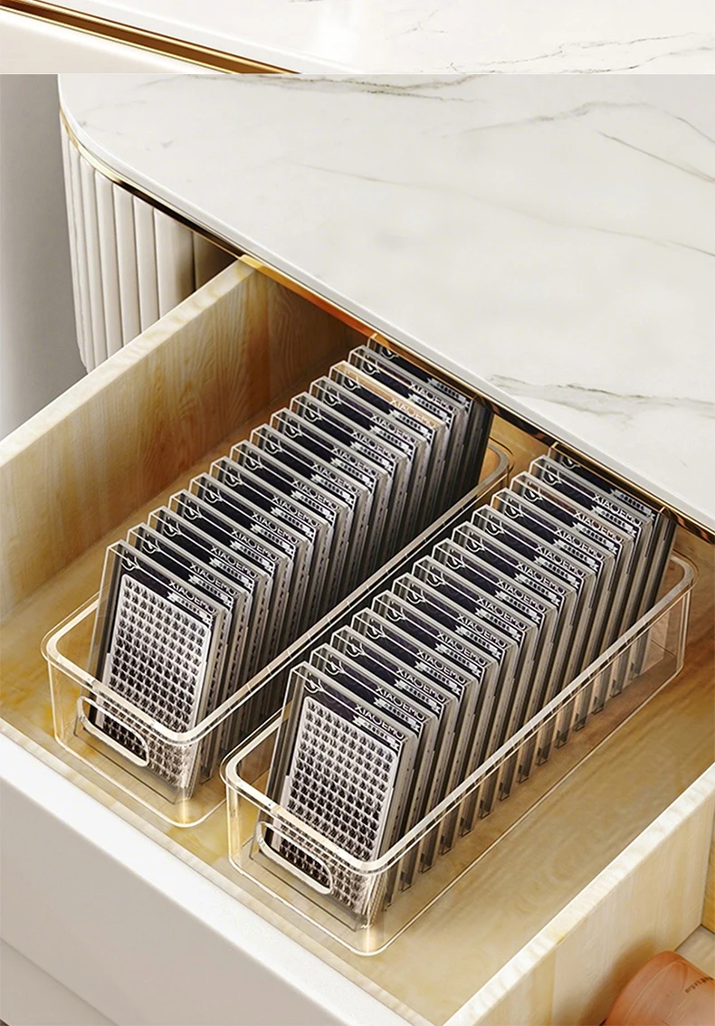 1/3/5 Stück Make-up-Organizer, transparente, rechteckige, vertikale Aufbewahrungsbox für Wimpernverlängerungswerkzeuge, Kleber, Maniküre- und Salonwerkzeuge – Detail 3