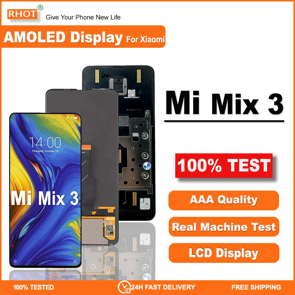 6.39'' LCD Display For Xiaomi Mi Mix 3 LCD Touch Screen Digitizer Assembly For Redmi Mix 3 LCD M1810E5A Screen