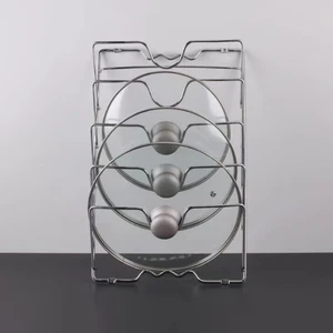 Küchenorganisator Wall Rack Hanging Topf Abdeckung Fünf Schicht Topf Metall Deckel Livre Multifunktional Rack Topf 10 Hauptverkaufshop für Store - №4