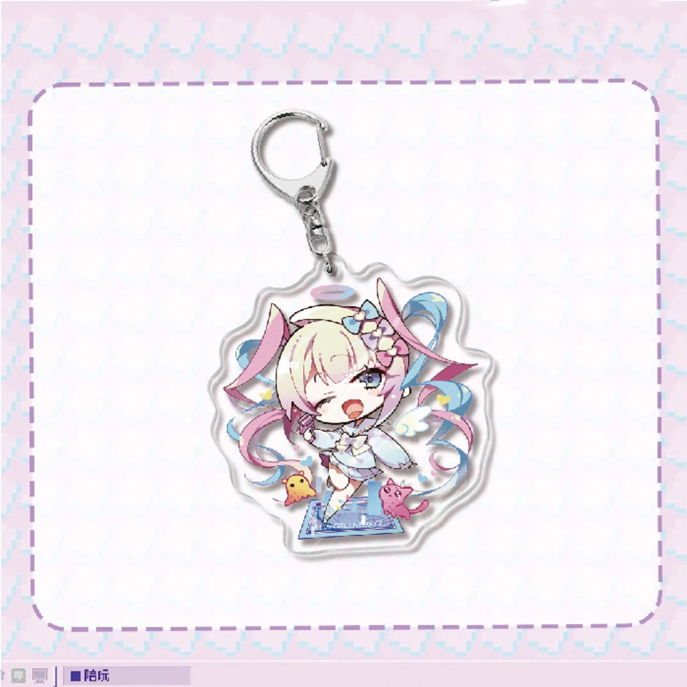 Video Game Ame Chan Keychains For Women Accessories Needy Streamer Meme Cat Overload Girl Overdose Keyring Fans Friends Gifts