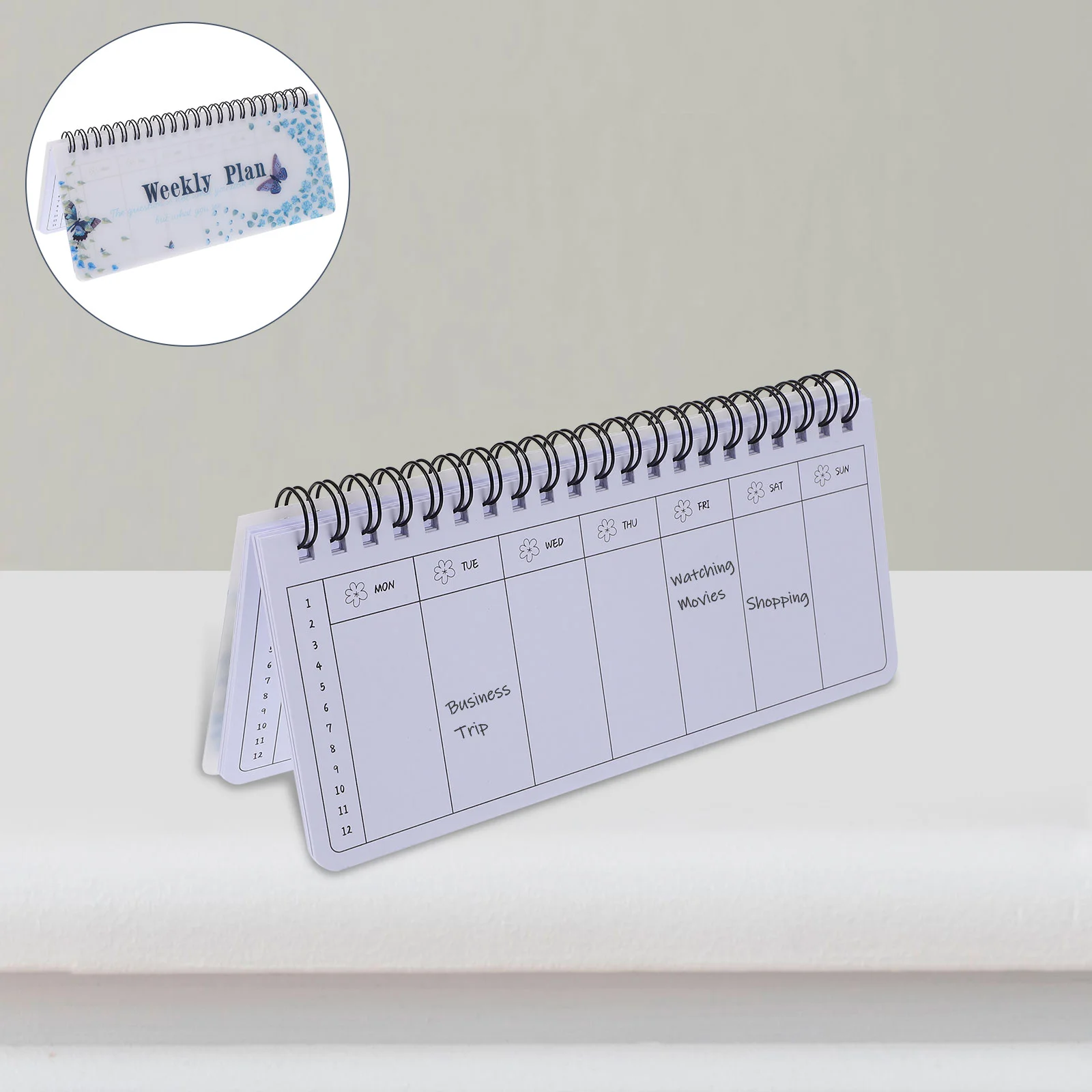 

The Notebook Tearable Weekly Planner Portable Coil Flip-Up Notepad (Garland Planner) Books Household Student Memo Work