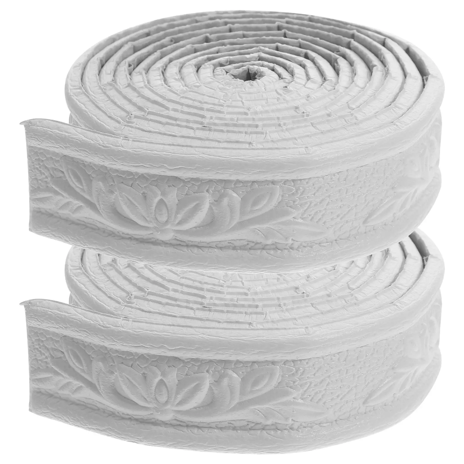 

2 Rolls Self Adhesive Waistline Stickers Durable Foam Baseboards Wall Border Trim Tile Edging For Kitchen Bathroom Decor Ceiling