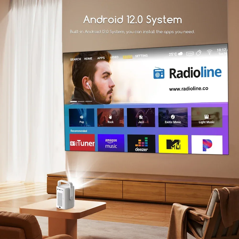 

R16 Full HD 1080P 4K Smart WiFi 6 Video Android 12 Beam Proyector New Trend Home Theater Cinema Auto Focus LED Lamp