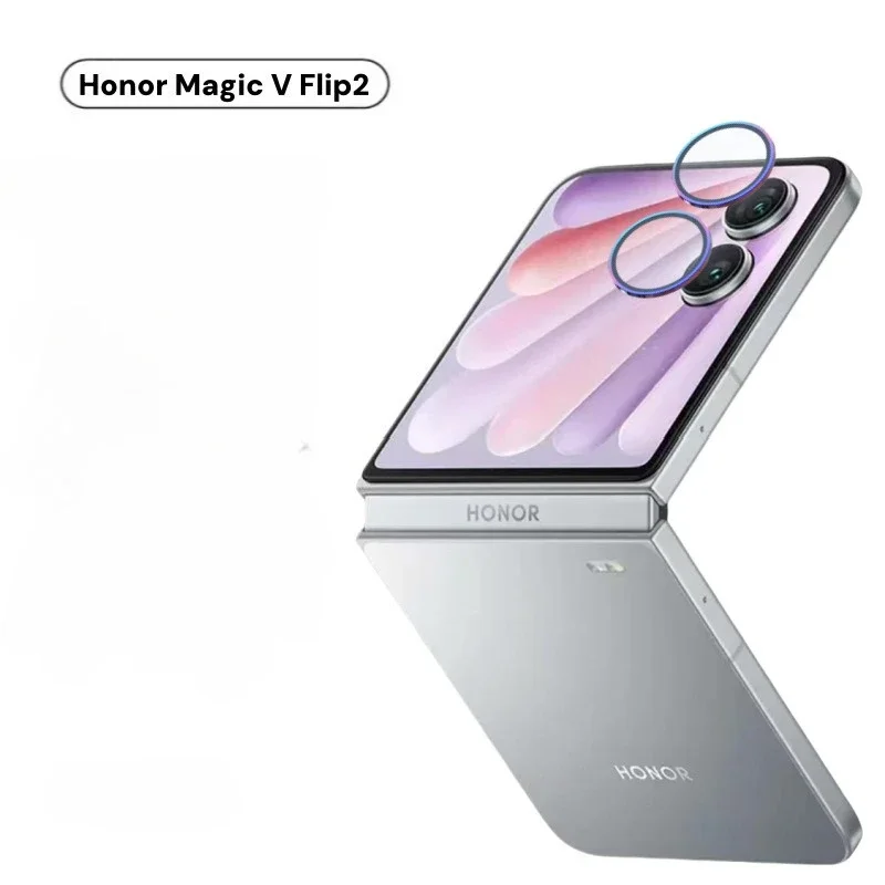 For Honor Magic V Flip2 Aluminum Alloy Glass Camera Lens Protectors for Honor MagicV FLIP2 VFlip2 Back Sticker Protective Film