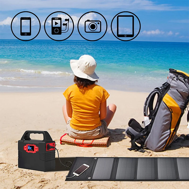 Outdoor Camping Folding Portable Solar Panel 40W Mobile And Laptop  Charger