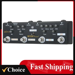 MOSKY SOL918 5-in-1 Multi Effect Pedal Combined Effect Guitar Pedal True Bypass Multi-in-one Combined Effect Device Reverb Delay