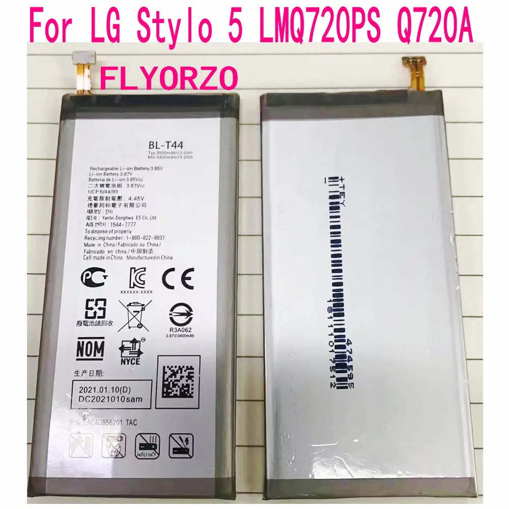 New BL-T44 Replacement Battery For LG Stylo 5 LMQ720PS Q720A Mobile Phone