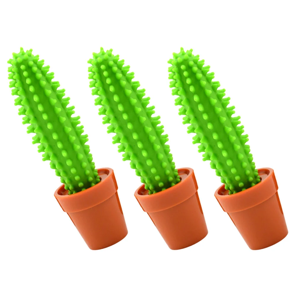 

3 Pcs Cactus Ballpoint Pen Pens Cute Stationery Items Gift Sign Portable Ink Comfortable Grip