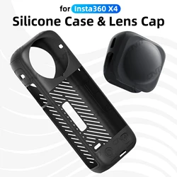 Silicone Case Cover for Insta360 X4 Breathable Bumper Protective Case Lens Cap Insta 360 X4 Shell Accessories Set