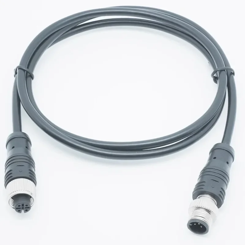 M12 connector electronic wire 5-core M12 waterproof aviation plug with wire 5-core sensor 5P injection molded aviation plug