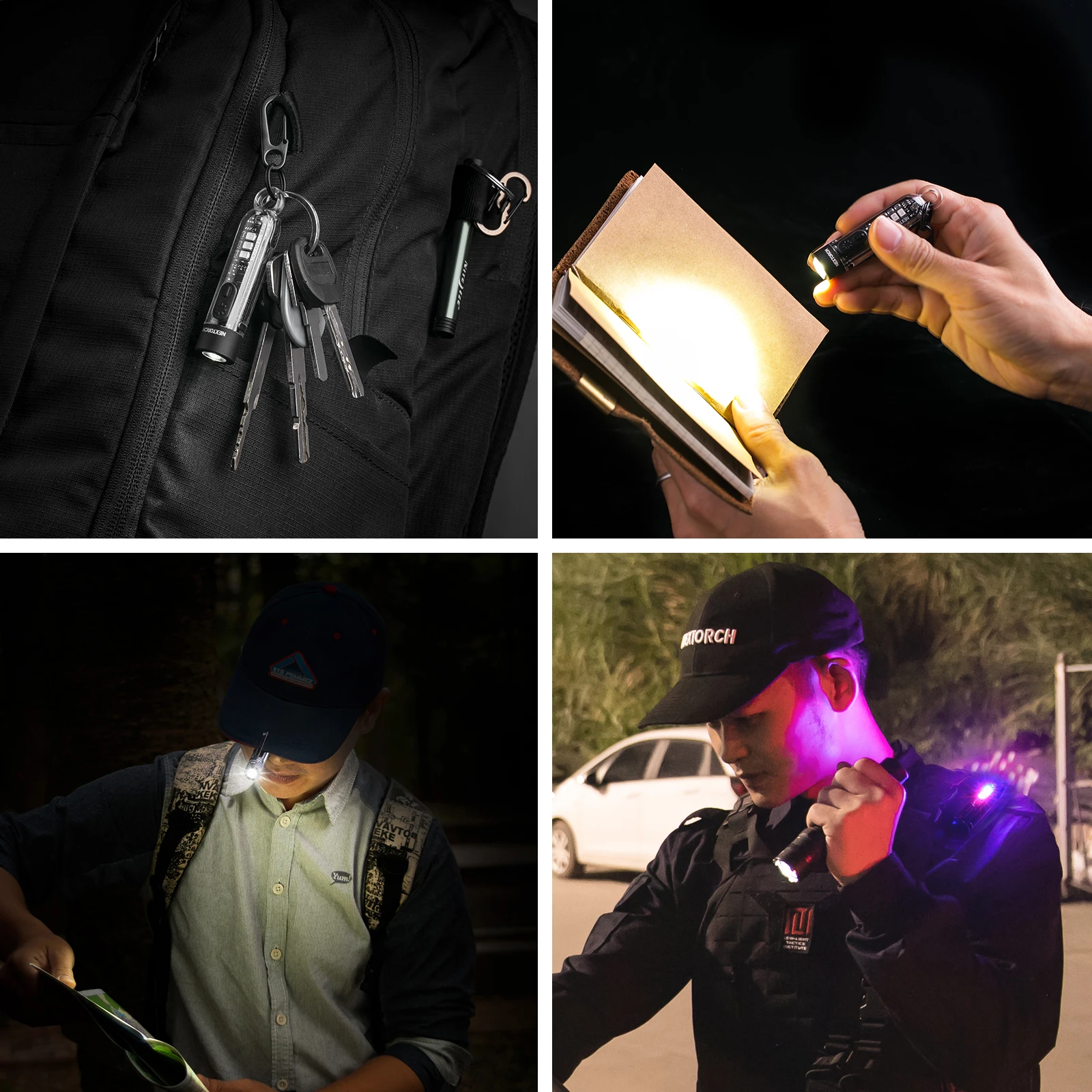 Imagem -05 - Nextorch-mini Led Lanterna Chaveiro K40 Recarregável Tipo-c Chaveiro Luz Super Bright Tocha Edc com Clipe de Bolso