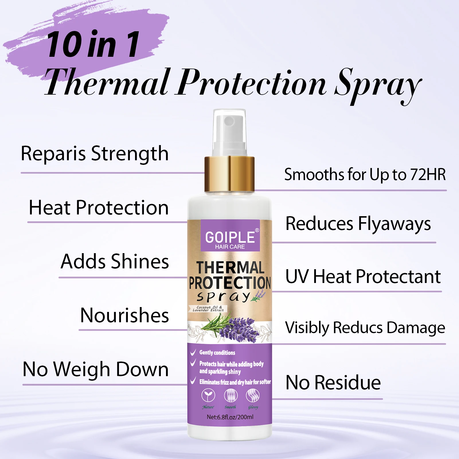 GOIPLE 라벤더 추출물 열 열 보호 스프레이 샤인  - Hair Care Heat Protectant 리뷰 및 가격
