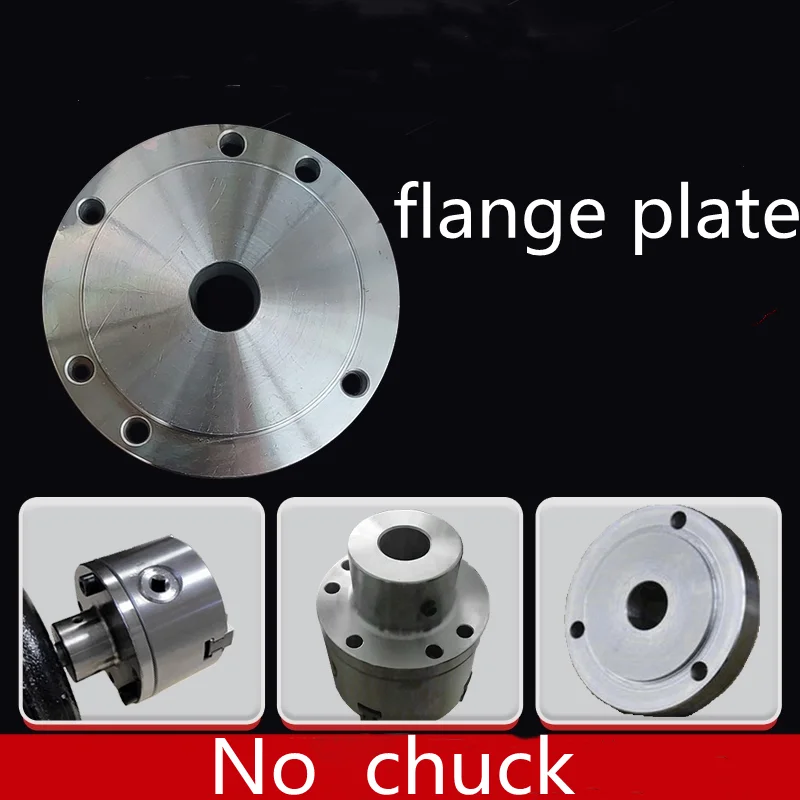 Flange,No keyway chuck motor shaft flange,for self centering K11-80 K12-80,Inner hole 12-25mm chuck flange plate