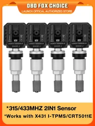 LAUNCH FR Sensor 433 315MHZ TPMS Sensor 4pcs/lot Tire Repair Tool Scanner Tire Pressure Monitor Tester Programming FR-Sensor