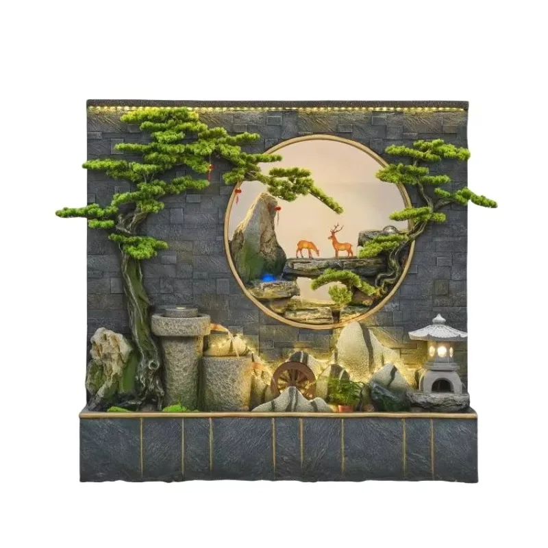 Wholesale Cheap Large Outdoor Waterfall Water for Garden Decoration Resin Water Fountain Artificial Mountain Fountain Curtain