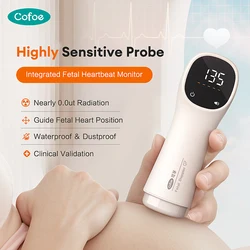 Cofoe Ultrasound Doppler Fetal 3.0MHz Fetal Doppler Baby Sound Angelsound Monitor DSP Technology Pregnant Baby Heartbeat Data