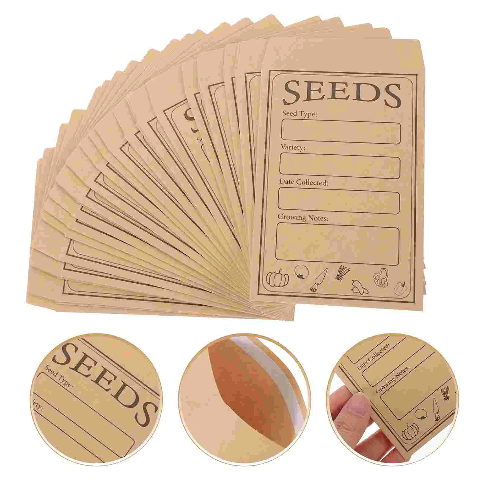 50 Pcs Cash Envelope Small Seeds Envelopes Envelops for Presents Mailing Tiny Paper