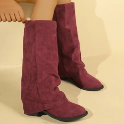 Women Fashion Outdoor High Boots Knee High Boots Trend Elegant Stylish Middle Heel Comfortable Designer Shoes Shoes for Women