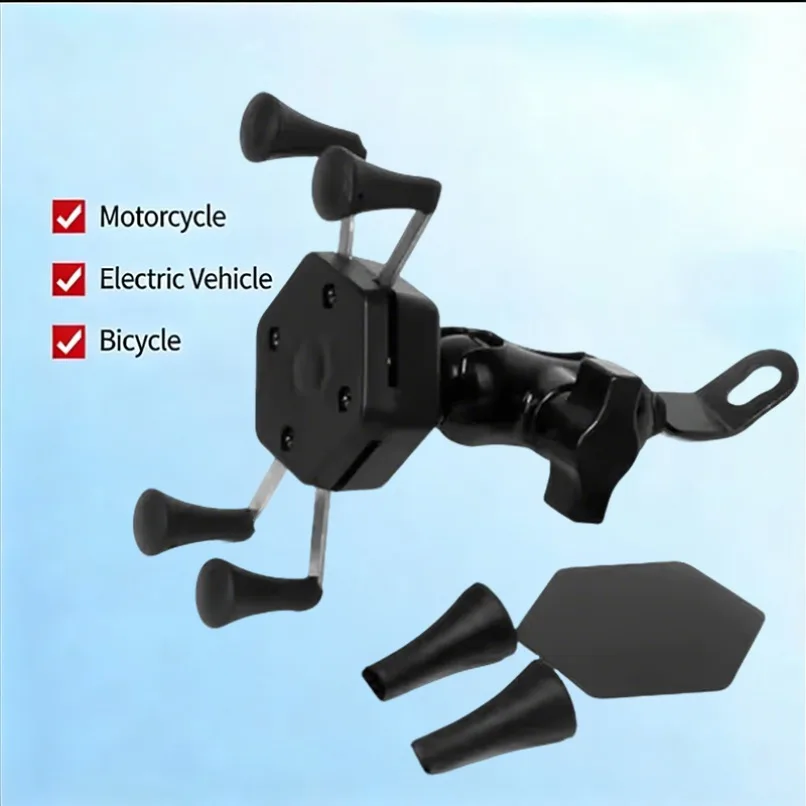 

Universal Bike Phone Holder Mount Adjustable Anti Slip Bicycle Motorcycle Phone Stand for iPhone Android Smartphone Cycling Use
