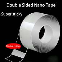 5M 3M 1M double sided nano tape   Transparent Reusable Waterproof Adhesive Strong Tapes Cleanable Kitchen Bathroom Supplie