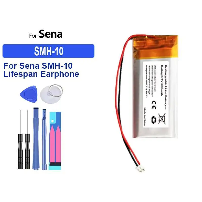 

Аккумулятор для наушников емкостью 500 мАч для Sena SMH10 SR10 Smh-10 высокой емкости