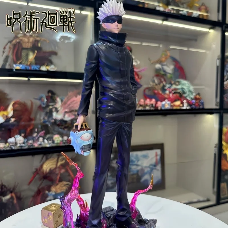 Anime Jujutsu Kaisen Figures Gk Satoru Gojo Figure 2 Heads 2 Arms Satoru Gojo Figurine Pvc Statue Collection Model Doll Toys