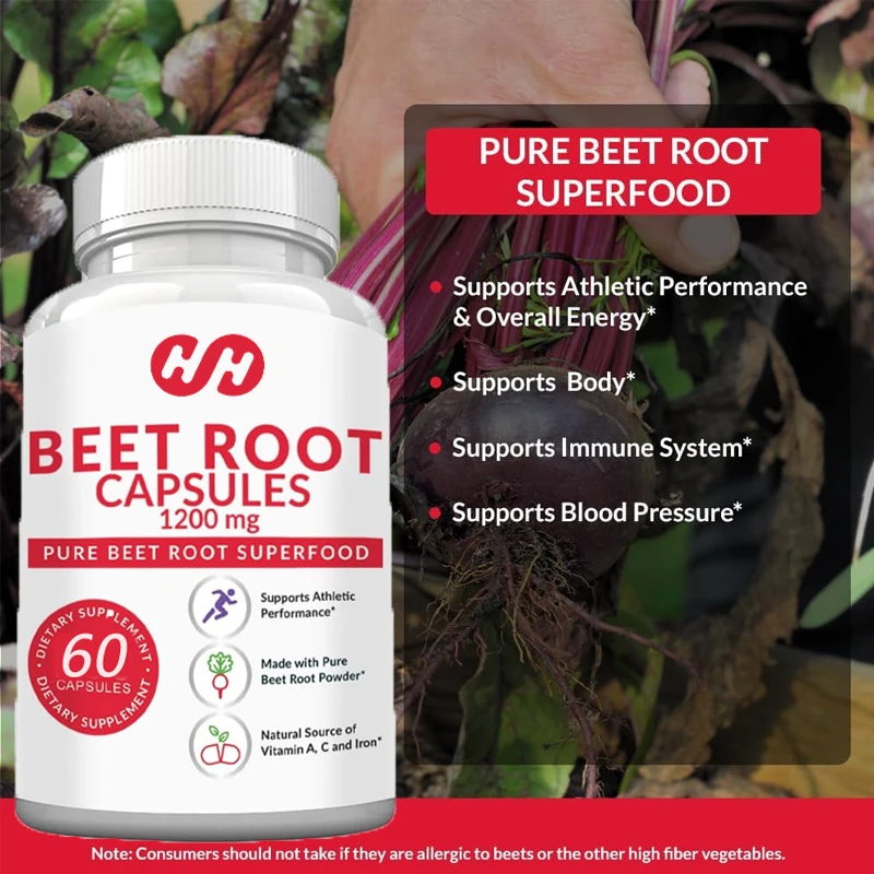 

Красная свекла, 60 капсул — 1200 миллиграммов в порции — поддерживает нормальное кровяное давление, улучшает спортивную активность, пищеварение, иммунитет