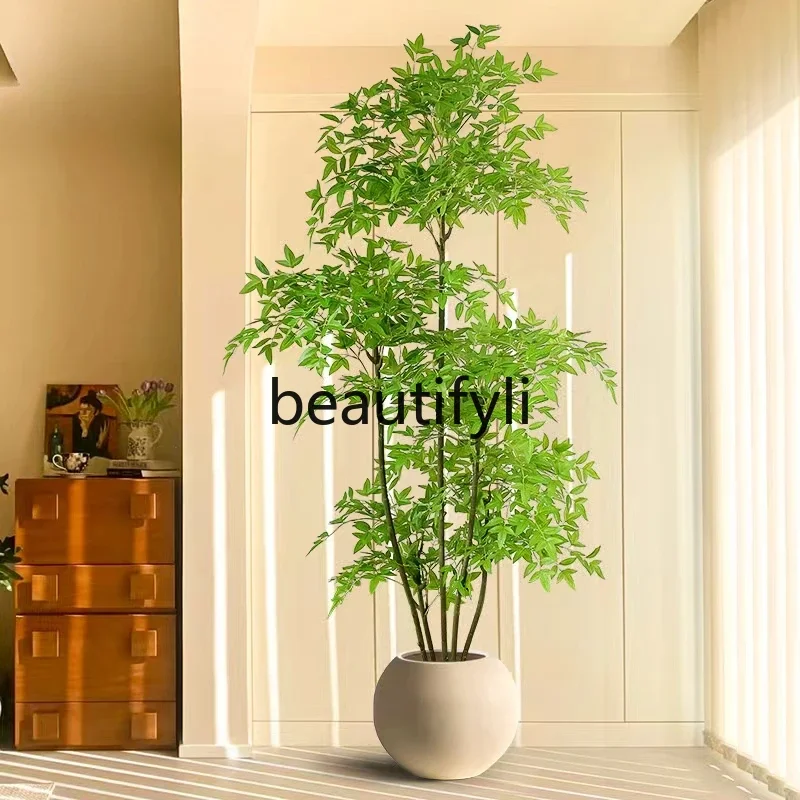 

Nantian Bamboo Simulation Green Plants High-end Light Luxury Living Room Floor High-quality Bonsai Ornament False Tree