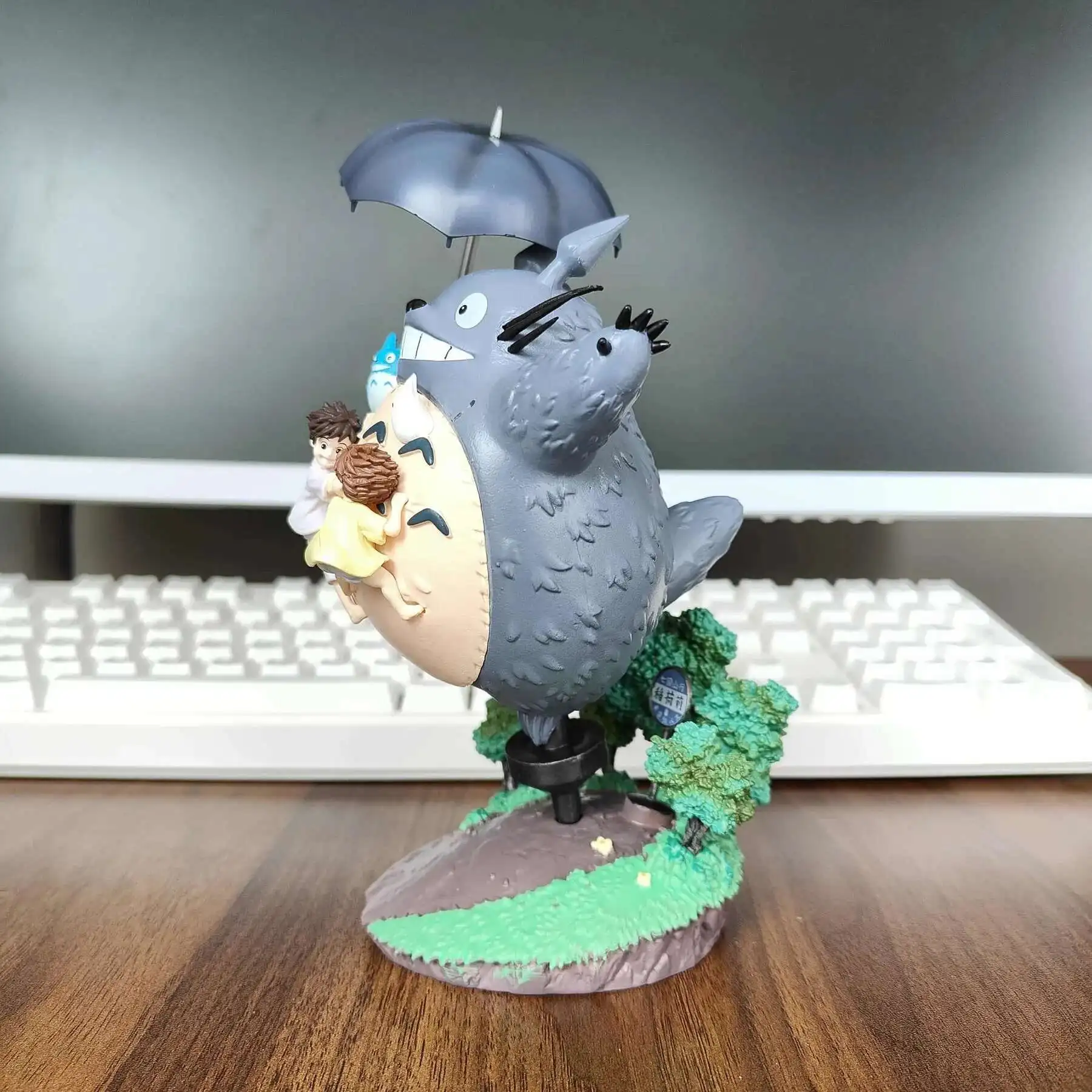 19CM Hayao Miyazaki Anime Figure Neighbor Totoro Figures Cute Statue Figurine Pvc Model Doll Desk Decoration Toys Gift
