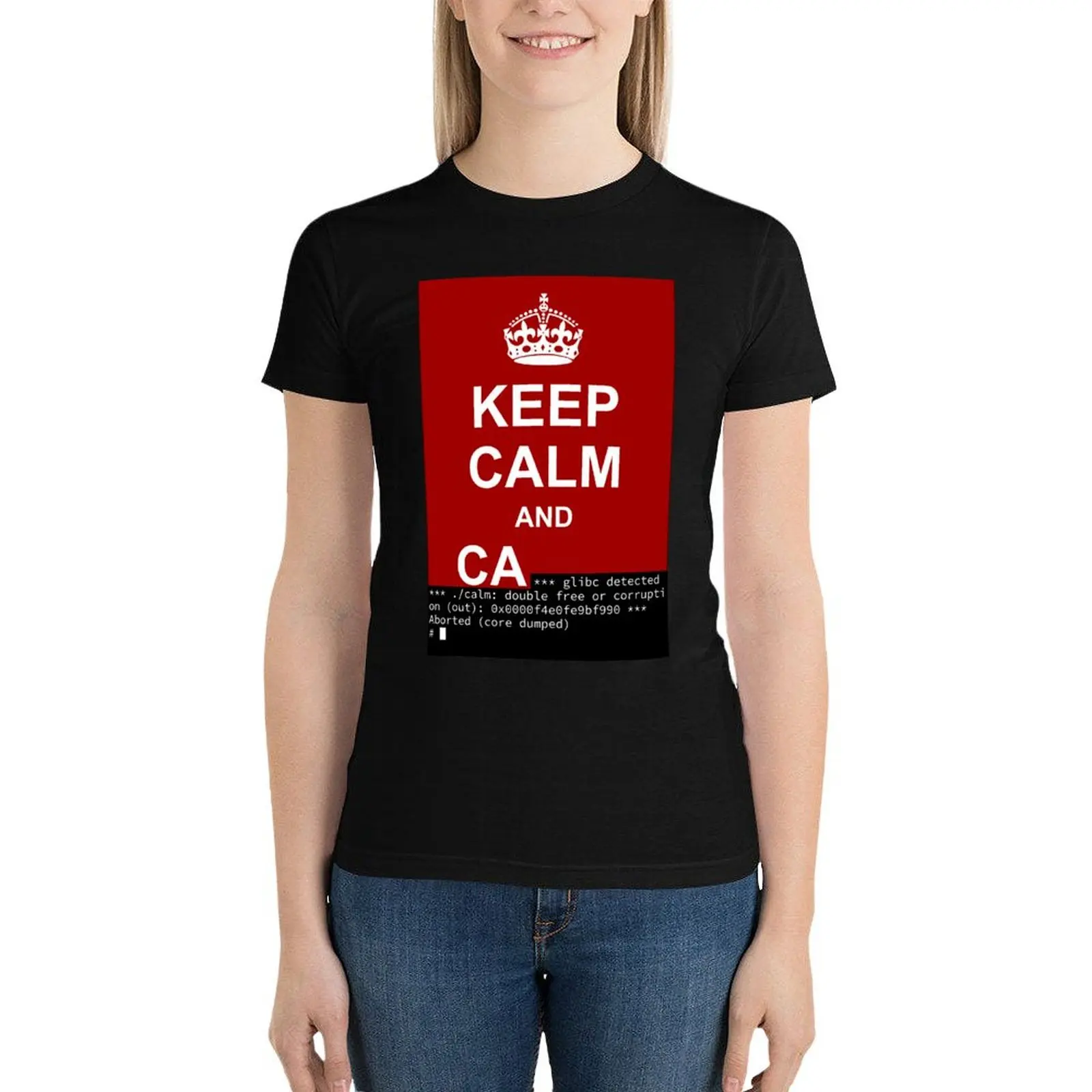 Keep calm and... SegFault! T-Shirt oversized aesthetic clothes summer clothes tops t shirts for Women