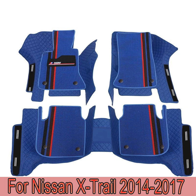 Car Floor Mats For Nissan X-Trail xtrail Rogue T32 2017 2016 2015 2014 Auto Interior Accessories Custom Carpets Covers Parts