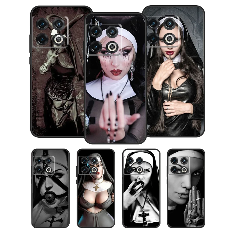 Sister Style Nun Sexy Girl Phone Case For Oneplus Nord 2 T Ace 10R 9 R One Plus 10 9 Pro Soft Silicone Back Cover Funda