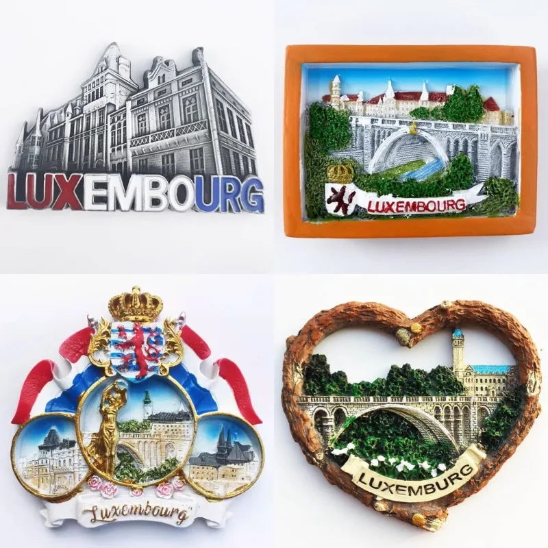 Luxembourg Fridge Magnets Pont Adolphe Travelling Souvenirs Refrigerator Stickers Home Decor Wedding Christmas Gifts