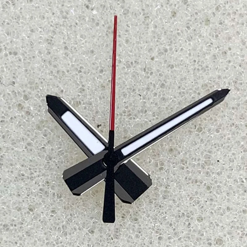 Высокое качество модифицированные зеленые светящиеся черно-красные 8 мм * 12 мм * 12,5 мм стрелки часов аксессуары для часов для механизма NH35/NH36/4R/7S