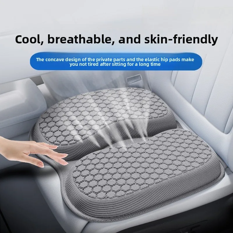 Gel Car Seat Cushion, Honeycomb Breathable Cooling Pad, Universal Auto & Office Chair Pressure Relief Seat Mat