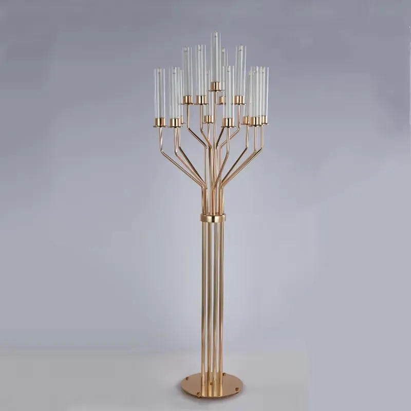 Acrylic Candlesticks for Home Decoration, Candle Holders, Wedding Table Centerpiece, Luxury, 160 cm Height, 13 Heads