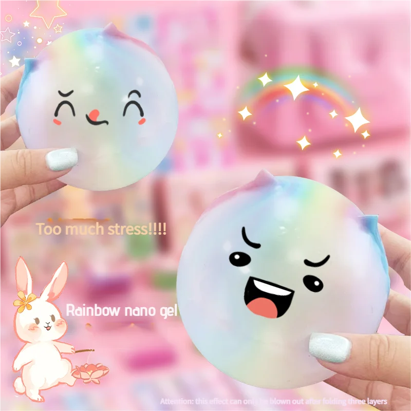 Rainbow Bubble Nano Tape Bubbls Kit Squishy Kits Bloonies Plastic Bubbles Rainbow Balloons Bulk Bubbles