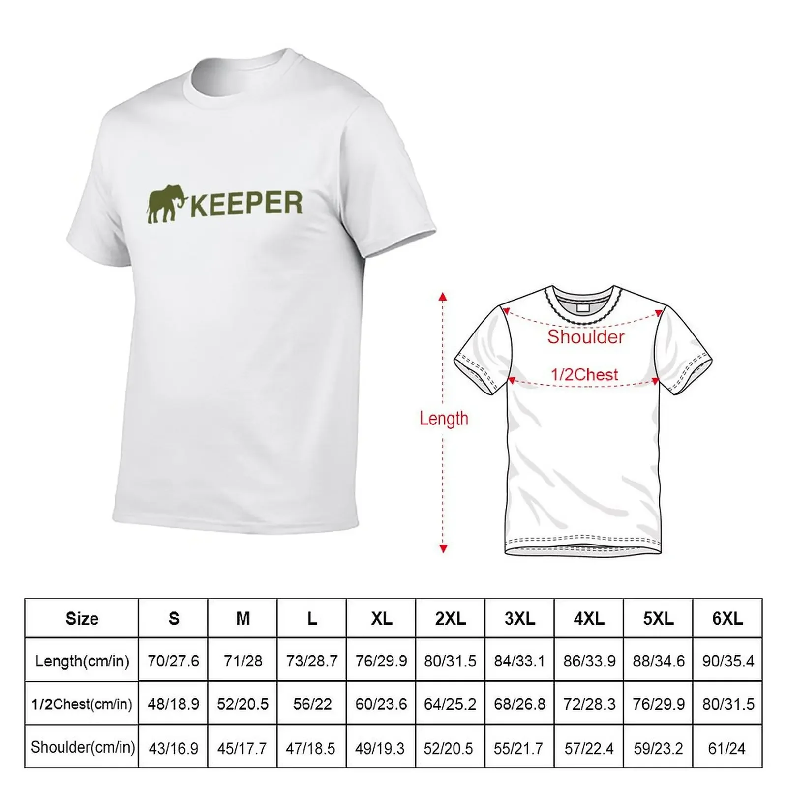 Elephant Keeper T-Shirt anime figures oversized graphic tee men clothes