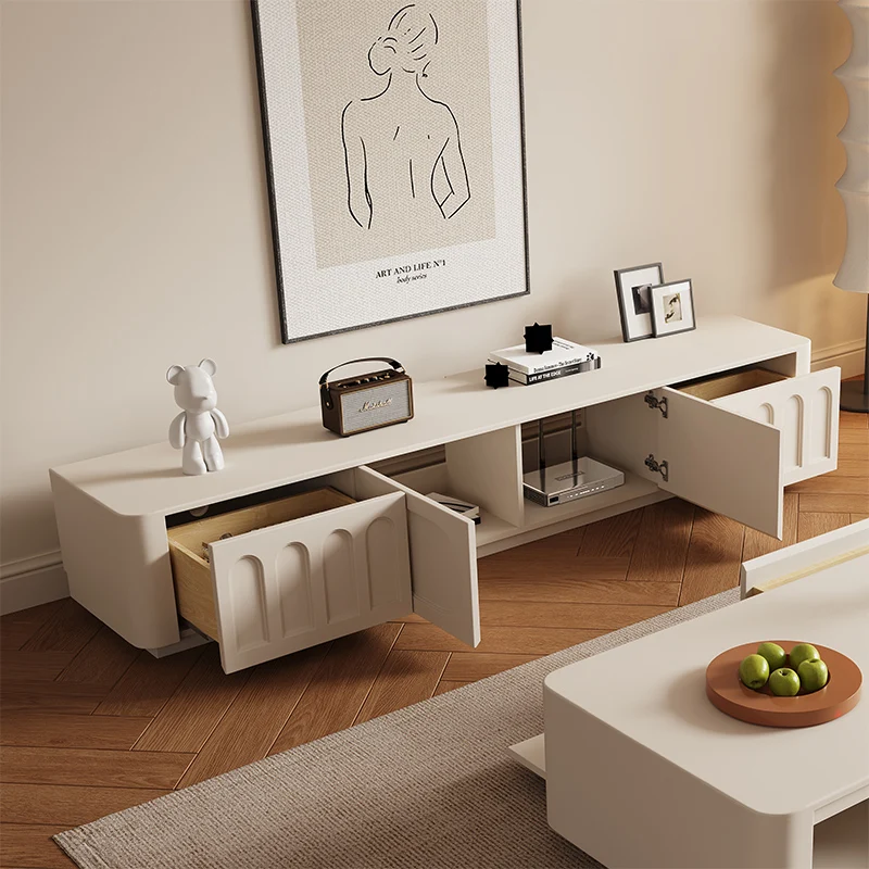 

Design Monitor Stand Mueble TV Cabinet Living Room Center Apartments Cream-style Household Small Floor-standing Home Furniture