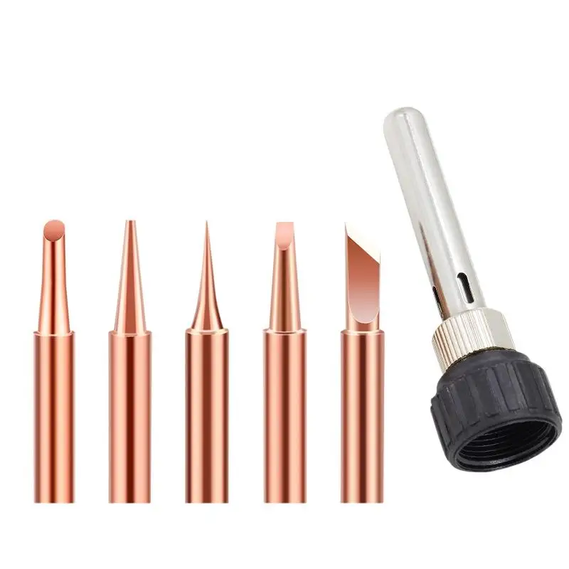 900M Soldering Iron Tips Collection K 2.4D 3C B I Pure Copper 1 Set for 936 Handle Precision Soldering in Electronics Workshops view 6
