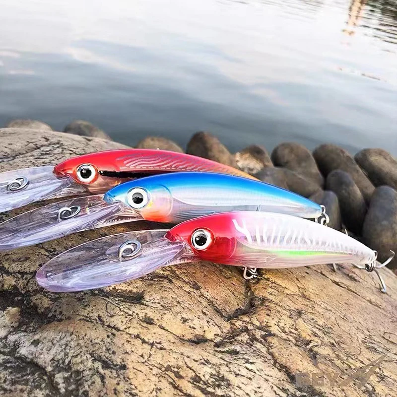 1Pcs 14cm 47.6g Big Trolling Minnow Bait Artificial Deep Diving Seawater Peche Bass Lure Minnow Wobbler Fishing Trackle