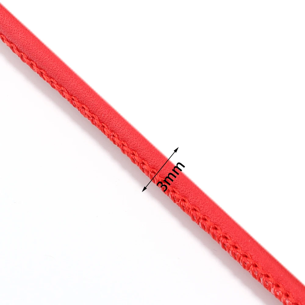 5 Yard/lot 3mm Colorful Sheepskin Round Leather Cord for DIY Bracelets Necklace Jewelry Making Findings Women\'s Belt Accessories