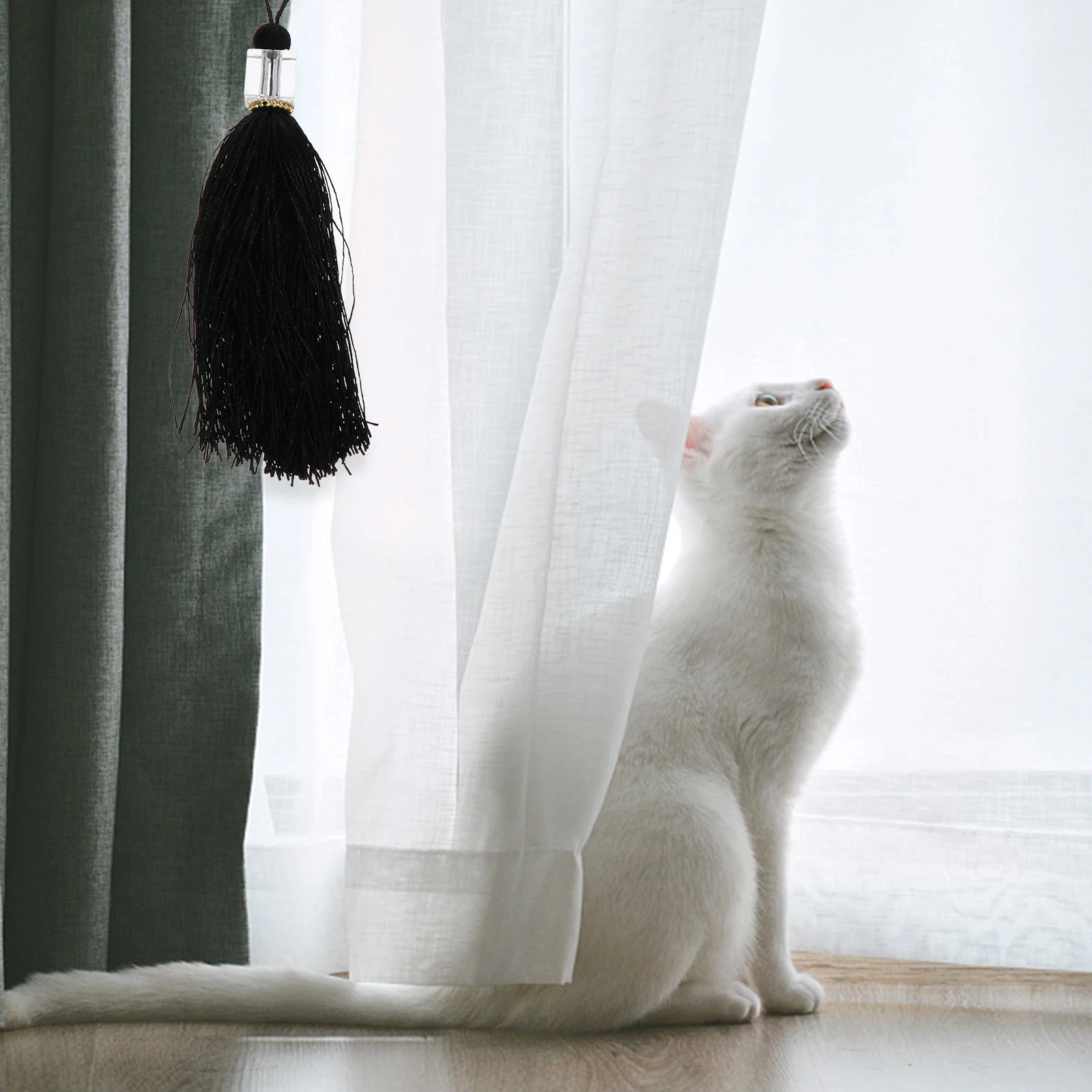 

20 PCS Square Hanging Fringe Tassel Accessories DIY Home Decor Charm Curtain Polyester Curtains